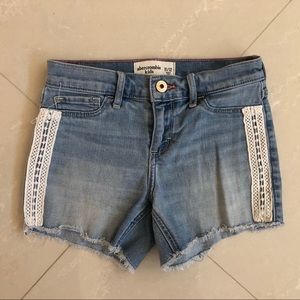 abercrombie Kids Denim mid rise shortie shorts